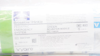 Vyaire 7700GIN 7700GIN2 Broselow/Hinkle Green Intubation Module (x) - Pack of 2